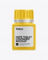 75ml Tablet Container Mockup on Yellow Images Object Mockups