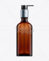 Amber Bottle with Batcher Mockup on Yellow Images Object Mockups