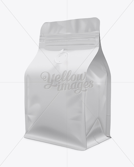 Flat Bottom Bag Mockup Front 3 4 View In Bag Sack Mockups On Yellow Images Object Mockups