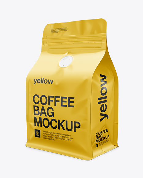 Download Flat Bottom Bag Mockup Front 3 4 View In Bag Sack Mockups On Yellow Images Object Mockups Yellowimages Mockups