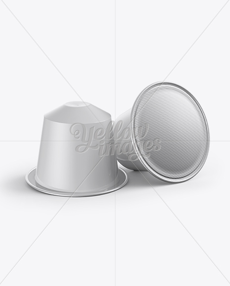 Download Two Coffee Capsules Mockup In Packaging Mockups On Yellow Images Object Mockups Yellowimages Mockups