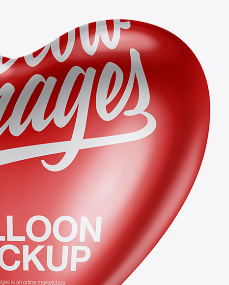 Heart Shaped Balloon Mockup PSD #1