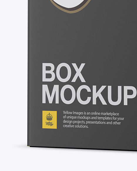 Matte Paper Box Mockup   Half Side View PSD #3