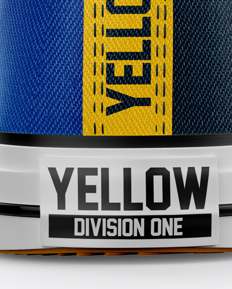 High Top Canvas Sneaker Mockup Back View In Apparel Mockups On Yellow Images Object Mockups