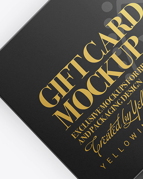 Download Gift Card In A Box Mockup Top View In Object Mockups On Yellow Images Object Mockups PSD Mockup Templates