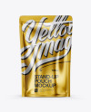 Download Metallic Stand Up Pouch Mockup in Pouch Mockups on Yellow Images Object Mockups