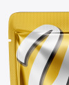 Download Metallic Stand Up Pouch Mockup in Pouch Mockups on Yellow Images Object Mockups