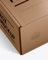 Metallic Carton Box Mockup - Half Side View (high-angle shot) in Box