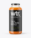 Download Clear Glass Bottle with Carrot Juice Mockup in Bottle ... Yellowimages Mockups