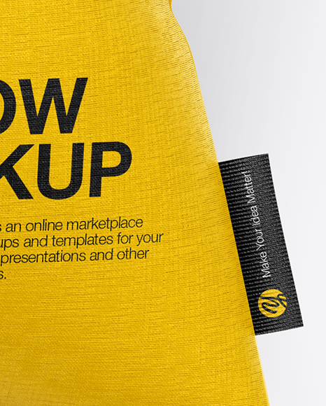 Download Square Pillow Mockup In Object Mockups On Yellow Images Object Mockups PSD Mockup Templates