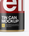 Glossy Tin Can Mockup - Front View in Can Mockups on ...