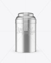 Metallic Storage Jar with Paper Label - Front View