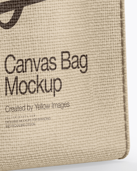 Download Canvas Bag Mockup Half Side View In Apparel Mockups On Yellow Images Object Mockups PSD Mockup Templates