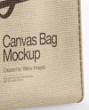 Canvas Bag Mockup - Half Side View