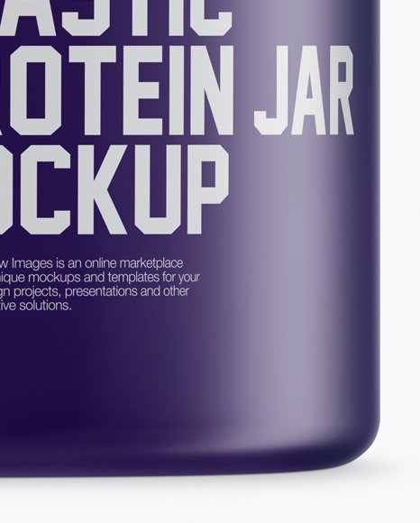 Matte Plastic Protein Jar Mockup PSD #4