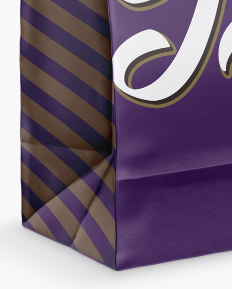 Matte Paper Bag Mockup - Half Side View