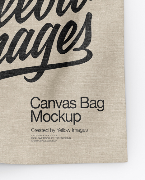 Download Canvas Bag Mockup Top View In Apparel Mockups On Yellow Images Object Mockups