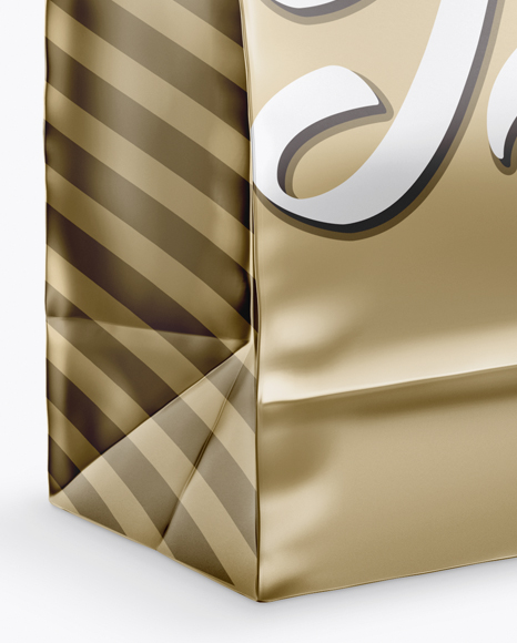 Metallic Paper Bag Mockup   Half Side View PSD #4