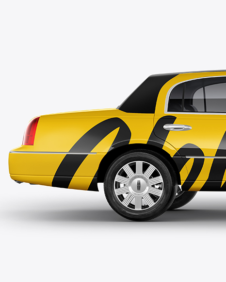 Download Lincoln Town Car Limousine Mockup Side View In Vehicle Mockups On Yellow Images Object Mockups PSD Mockup Templates