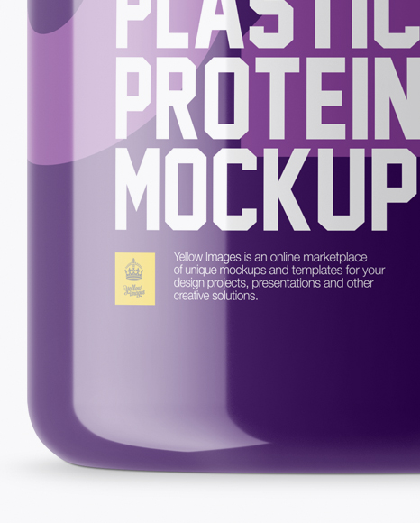 Glossy Protein Jar Mockup PSD #1