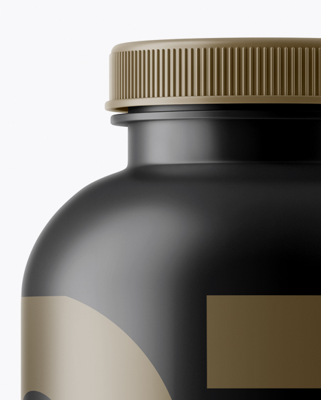 Matte Protein Jar Mockup PSD #2