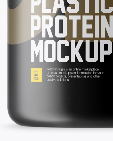 Matte Protein Jar Mockup PSD #1