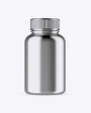 Download Metallic Pills Bottle Mockup in Bottle Mockups on Yellow Images Object Mockups