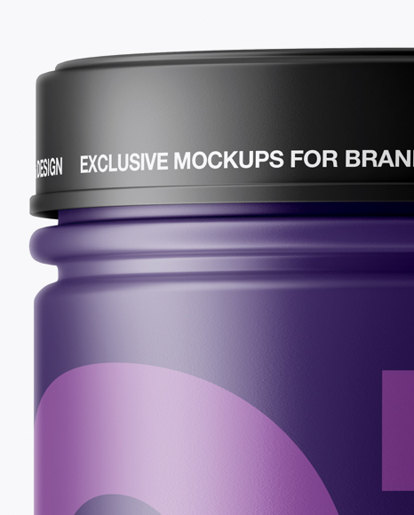 Matte Protein Jar Mockup PSD #2