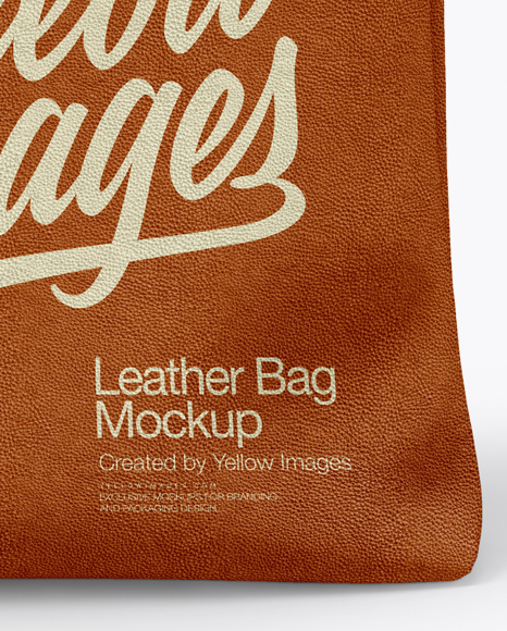 Download Leather Bag Mockup Front View In Apparel Mockups On Yellow Images Object Mockups