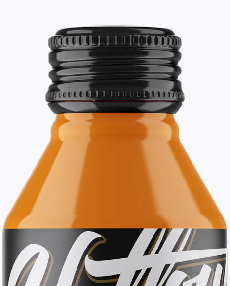 Glossy Drink Bottle Mockup PSD #2
