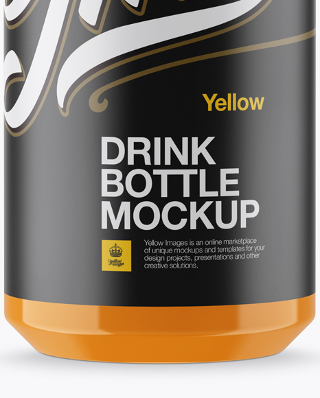 Glossy Drink Bottle Mockup PSD #1