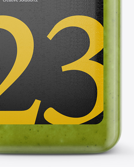 Download Green Smoothie Bottle Mockup - Front View in Bottle Mockups on Yellow Images Object Mockups