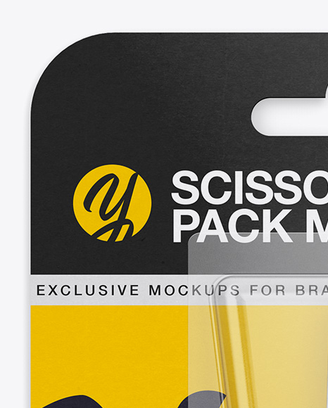 Scissors Blister Pack Mockup - Front View in Stationery ...