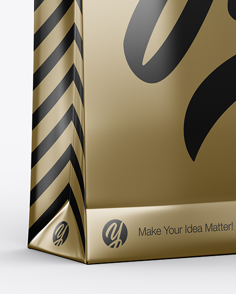 Metallic Bag Mockup   Half Side View PSD #2