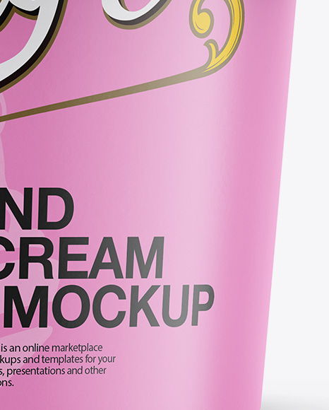 Download Carton Ice Cream Cup Mockup Front View In Cup Bowl Mockups On Yellow Images Object Mockups PSD Mockup Templates