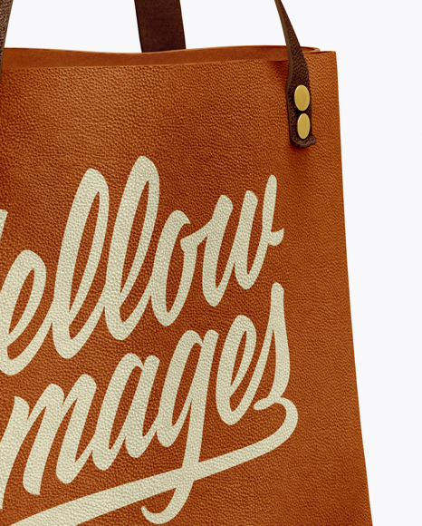 Download Leather Bag Mockup Half Side View In Apparel Mockups On Yellow Images Object Mockups PSD Mockup Templates