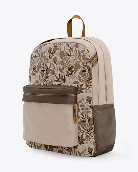 Backpack Mockup - Half-side View