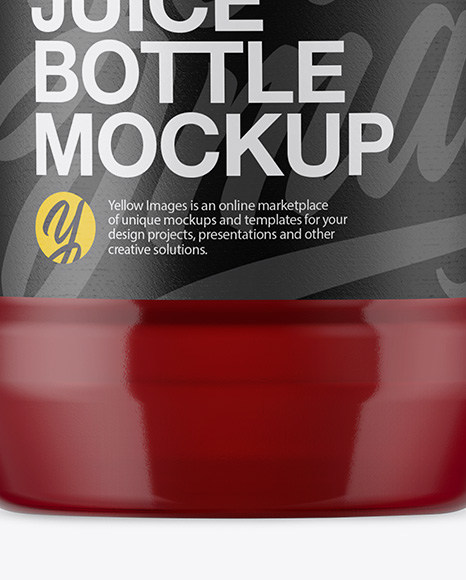 Download Plastic Bottle With Cherry Juice Mockup In Bottle Mockups On Yellow Images Object Mockups PSD Mockup Templates