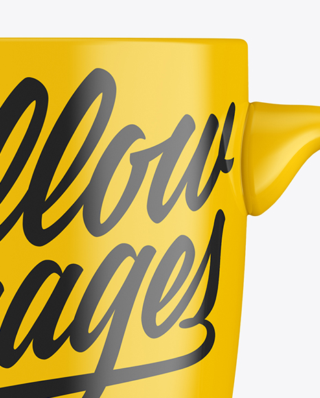 Glossy Mug Mockup   Front View PSD #2