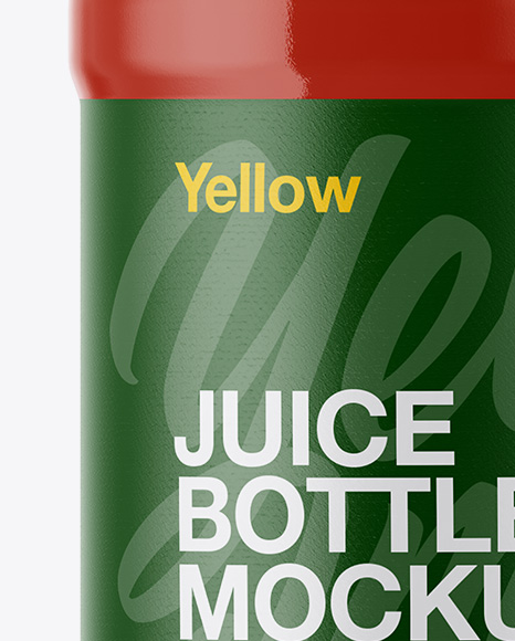 Plastic Bottle With Tomato Juice Mockup PSD #1