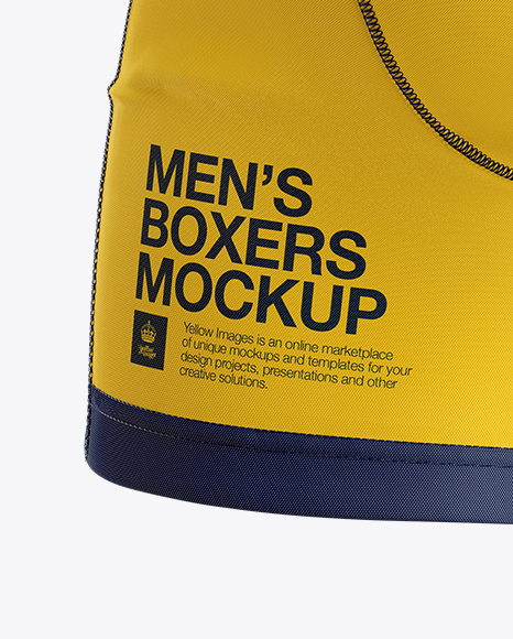 Boxer Briefs Mockup Back View In Apparel Mockups On Yellow Images Object Mockups