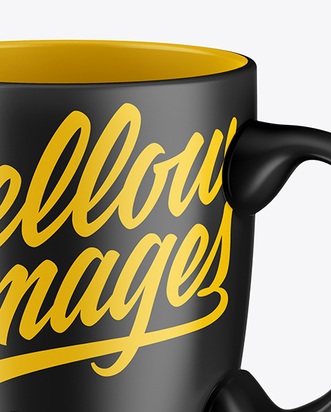 Download Matte Mug Mockup Half Side View High Angle Shot In Object Mockups On Yellow Images Object Mockups