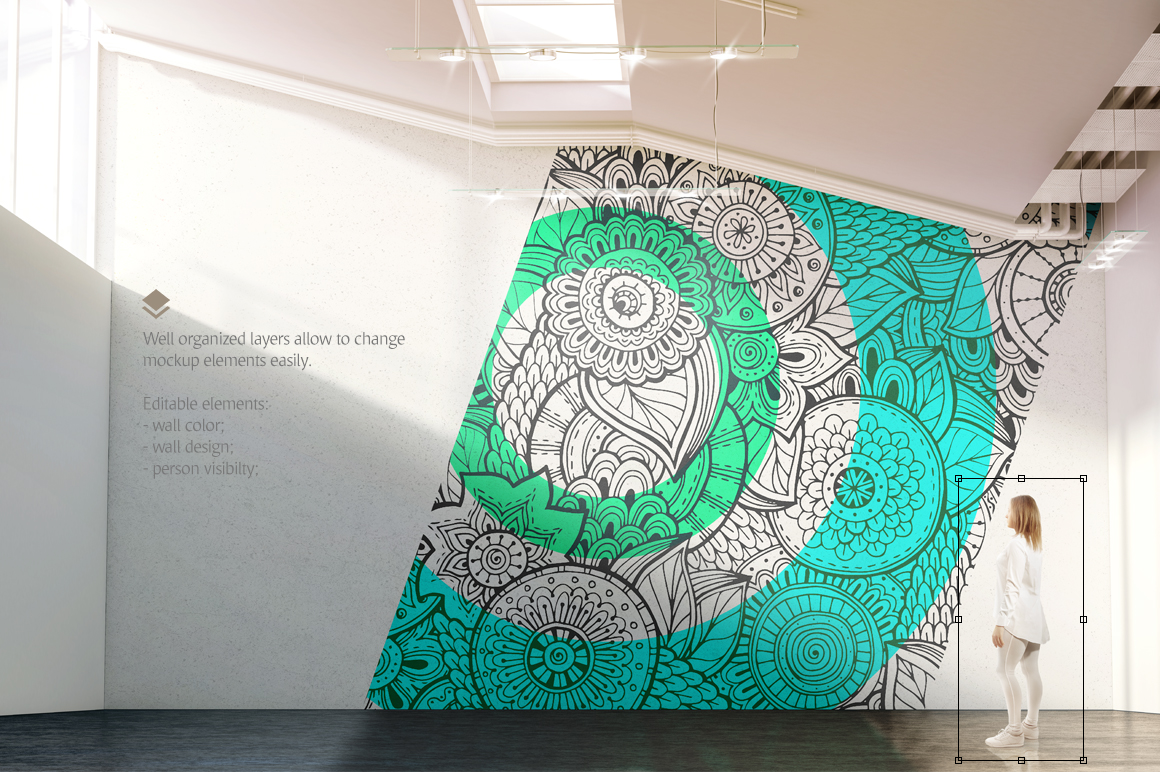 Logo Mockup Office Wall 3d