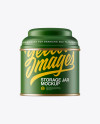 Matte Storage Jar with Metal Rings Mockup