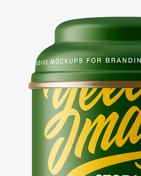 Matte Storage Jar with Metal Rings Mockup PSD #3