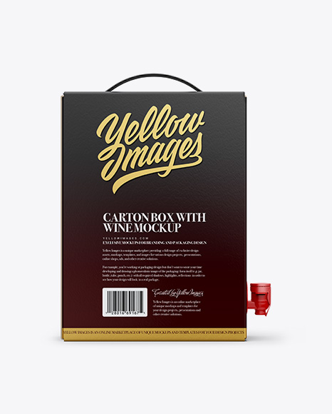 Download Carton Box with Wine Dispenser - Top, Front, Back Views in ... Yellowimages Mockups