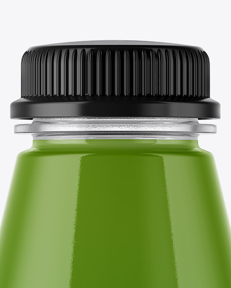 Plastic Bottle With Green Juice Mockup PSD #2