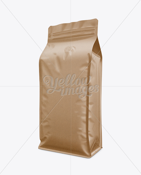 Coffee Bag Mockup Front View In Bag Sack Mockups On Yellow Images Object Mockups