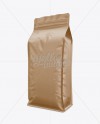 Download Kraft Paper Coffee Bag Mockup / Front 3/4 View in Bag & Sack Mockups on Yellow Images Object Mockups