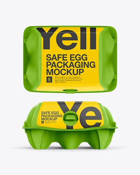 Download Egg Box Mockup In Packaging Mockups On Yellow Images Object Mockups PSD Mockup Templates